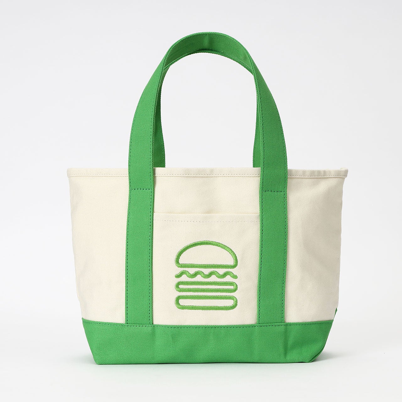 オリジナルのバーガーの刺繍入りトートバッグ