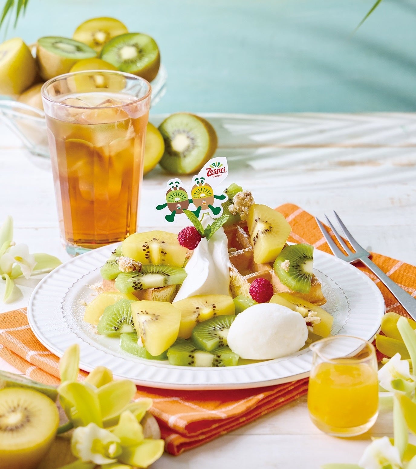 9月1日限定「キウイ2倍！ゼスプリキウイのワッフル」