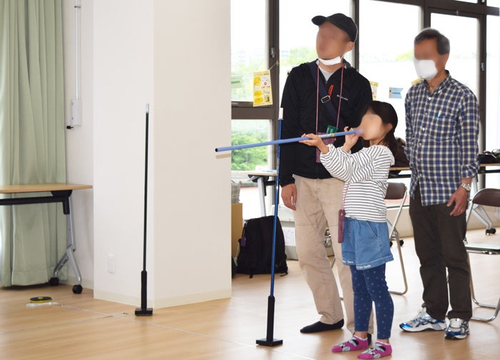 的を狙って「えい！」