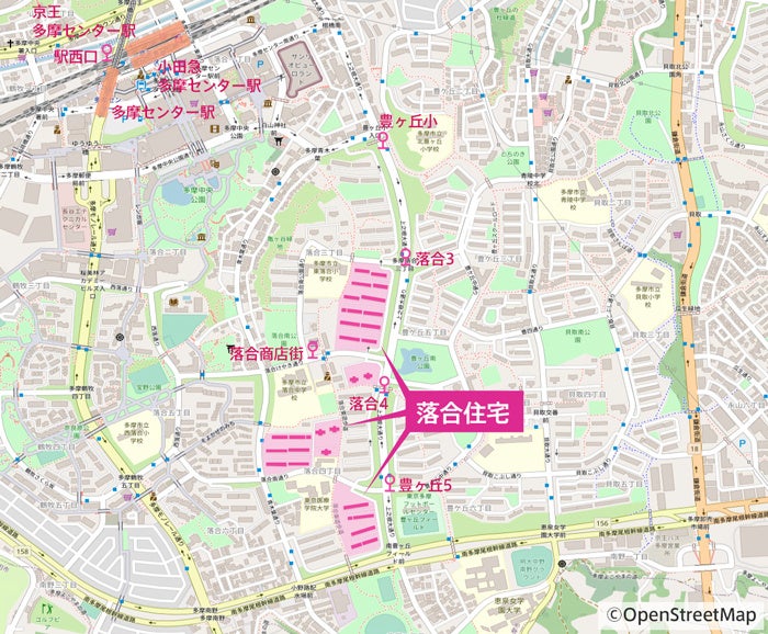 「 落合住宅 」 周辺地図