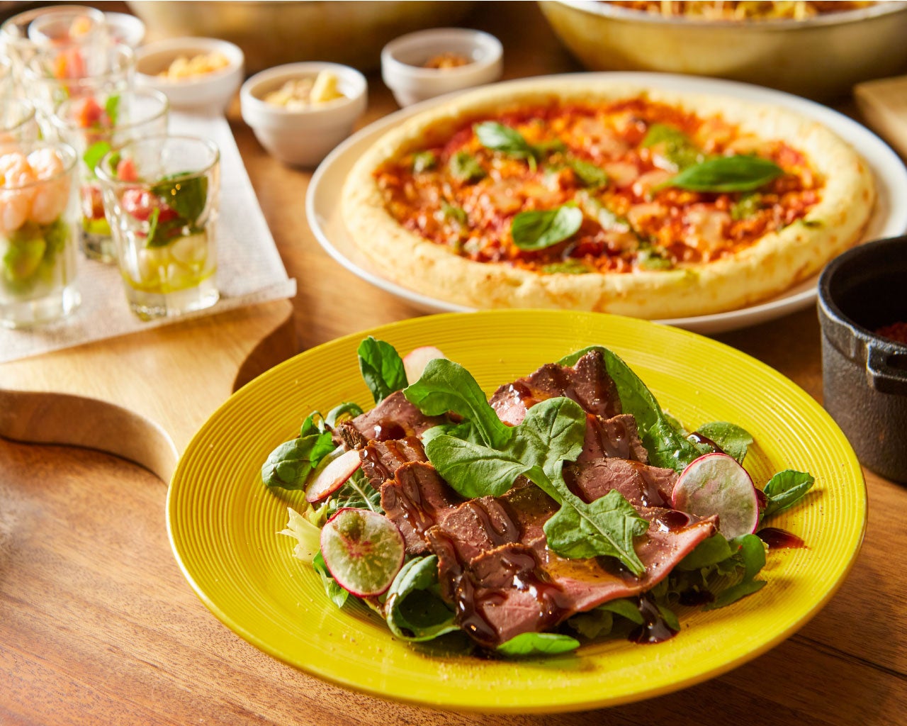 赤ワインにピッタシな牛肉のタリアータ