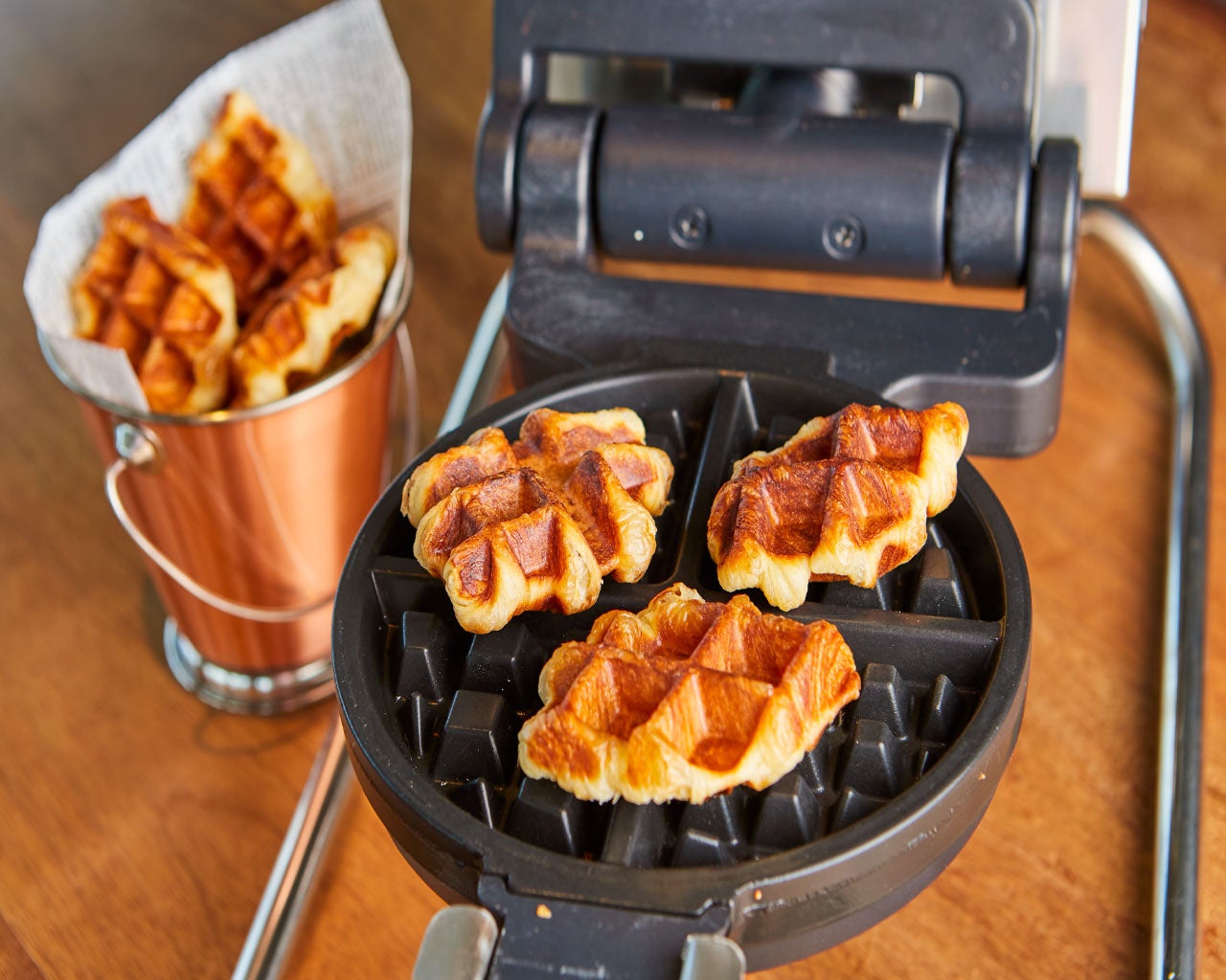 焼き立てクロッフルが食べ放題！