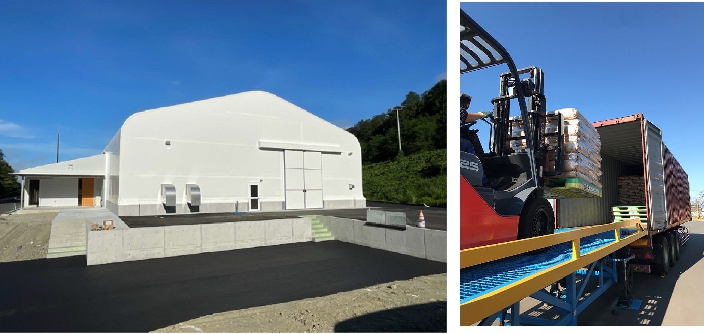 福島工場とトラック