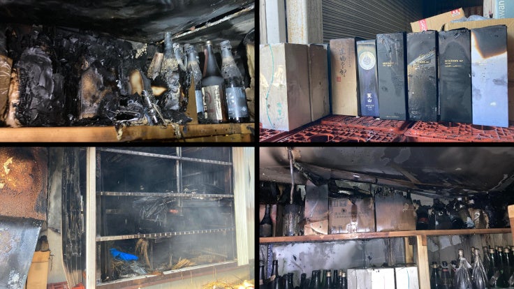 被災したマイナス5℃の保冷庫