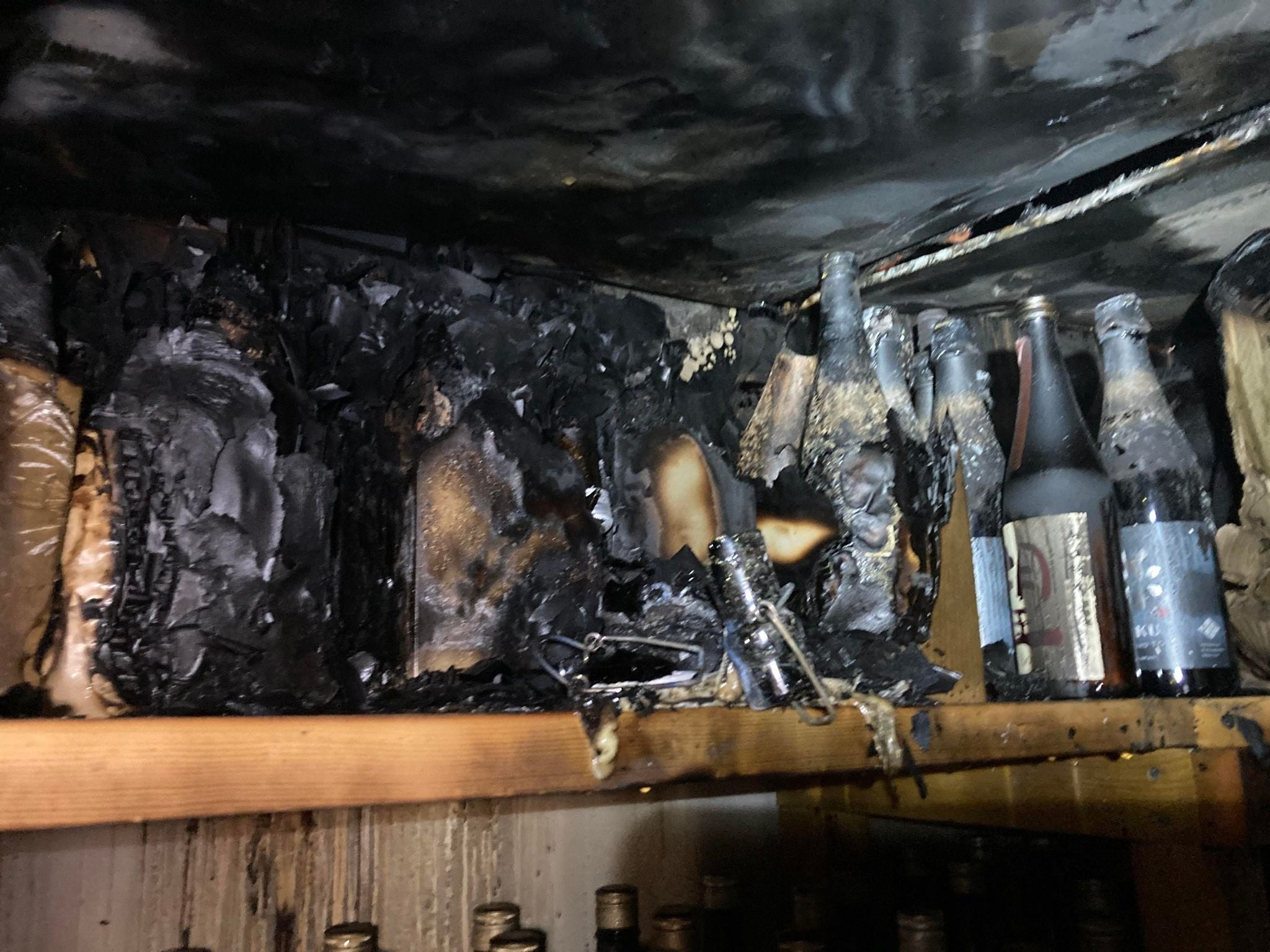 焼けて廃棄処分になった日本酒