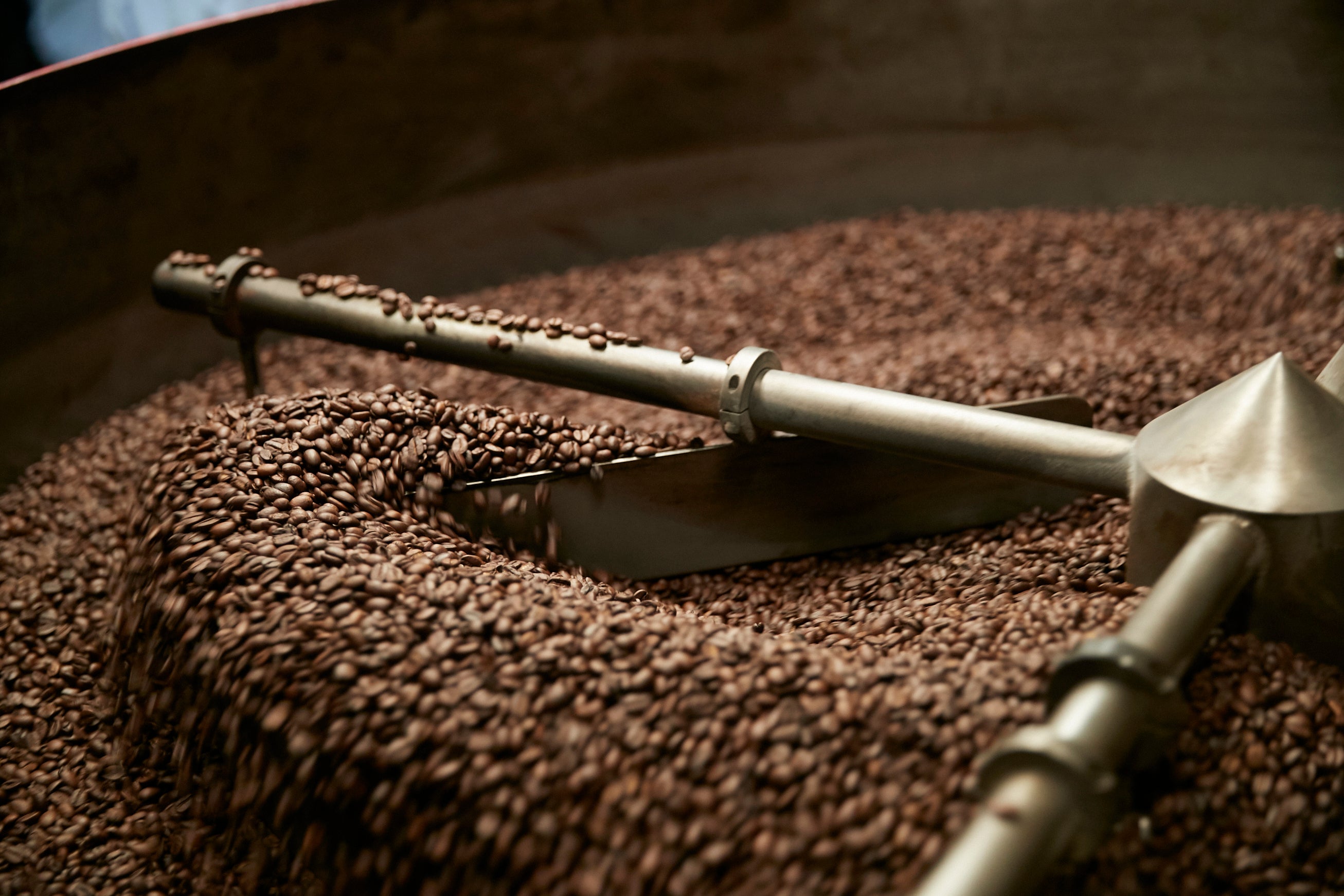 ・小川珈琲の豆の焙煎の様子