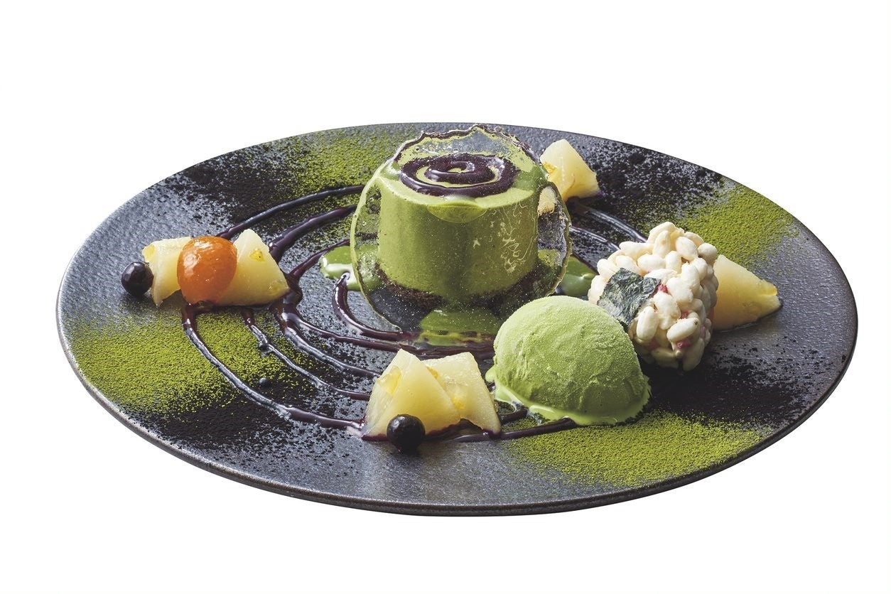 “狗巻棘” 「しゃけ！ツナマヨ！こんぶ！（抹茶のデザート 金柑添え）」