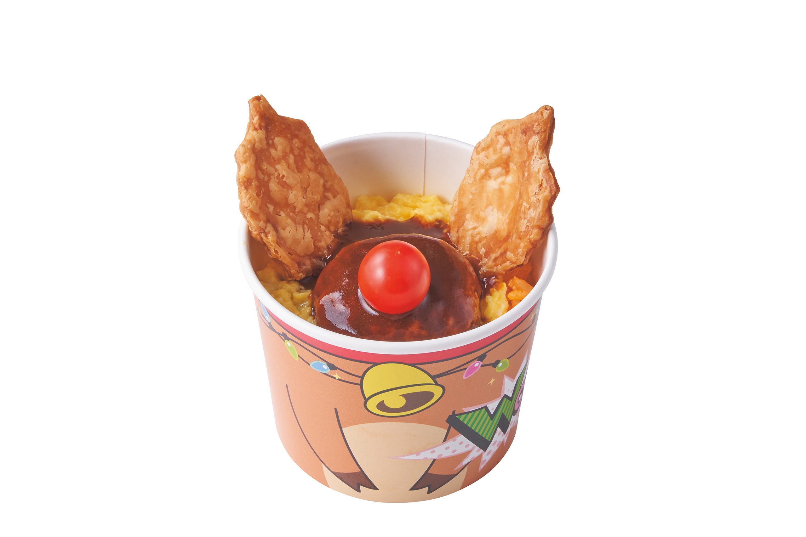 赤鼻トナカイのハンバーグデミオムライス