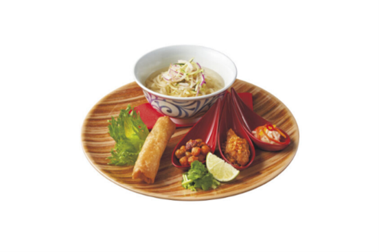 フライドワンタン＆ベジタブルスープ