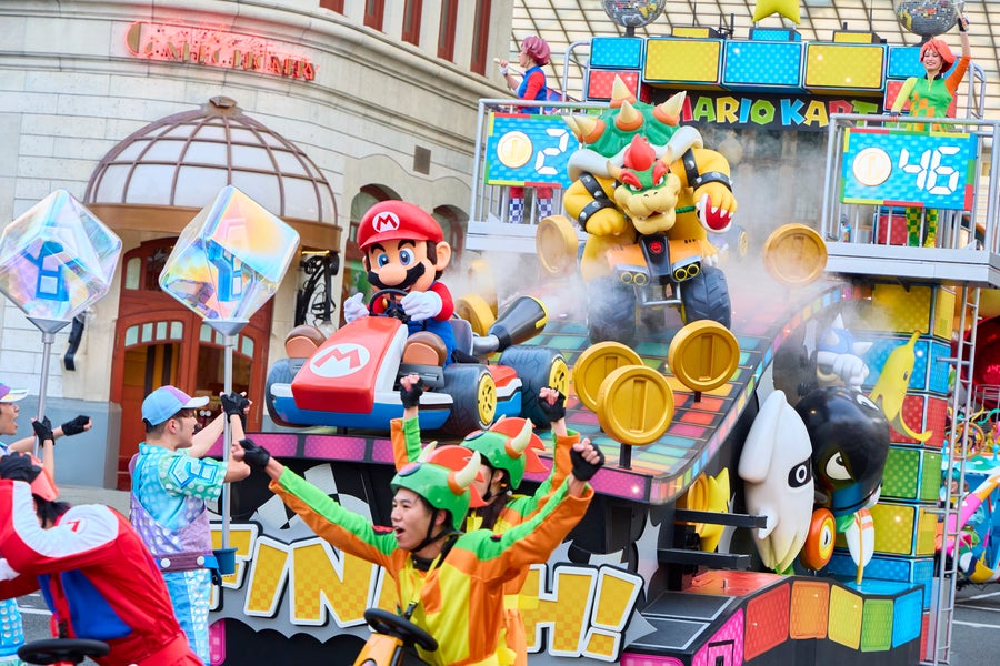 USJ25周年 NO LIMIT! パレード Discover U!!!バージョンのマリオフロート
