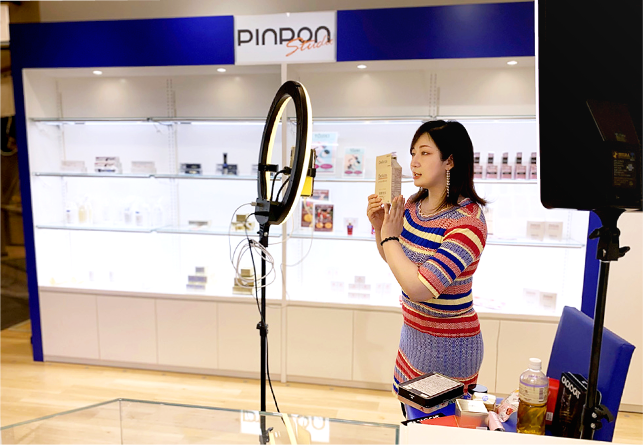 ライブコマース配信の様子