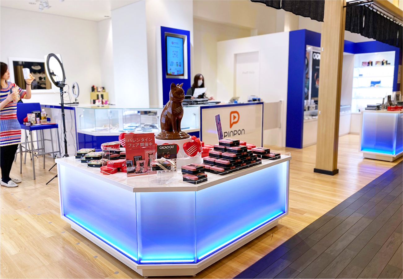 「羽田エアポートガーデン」にオープンした「PinPonStudio」店頭の様子