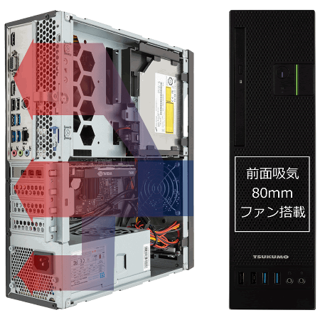 eX.computer デスクトップ　パソコン スリム型 AeroSlim RS5J-C51/E2　Core i5-4430 3.00GHz /8G/DVD ROM 中古 TSUKUMO、オリジナルデスクトップPC「eXcomputer」のラインナップを