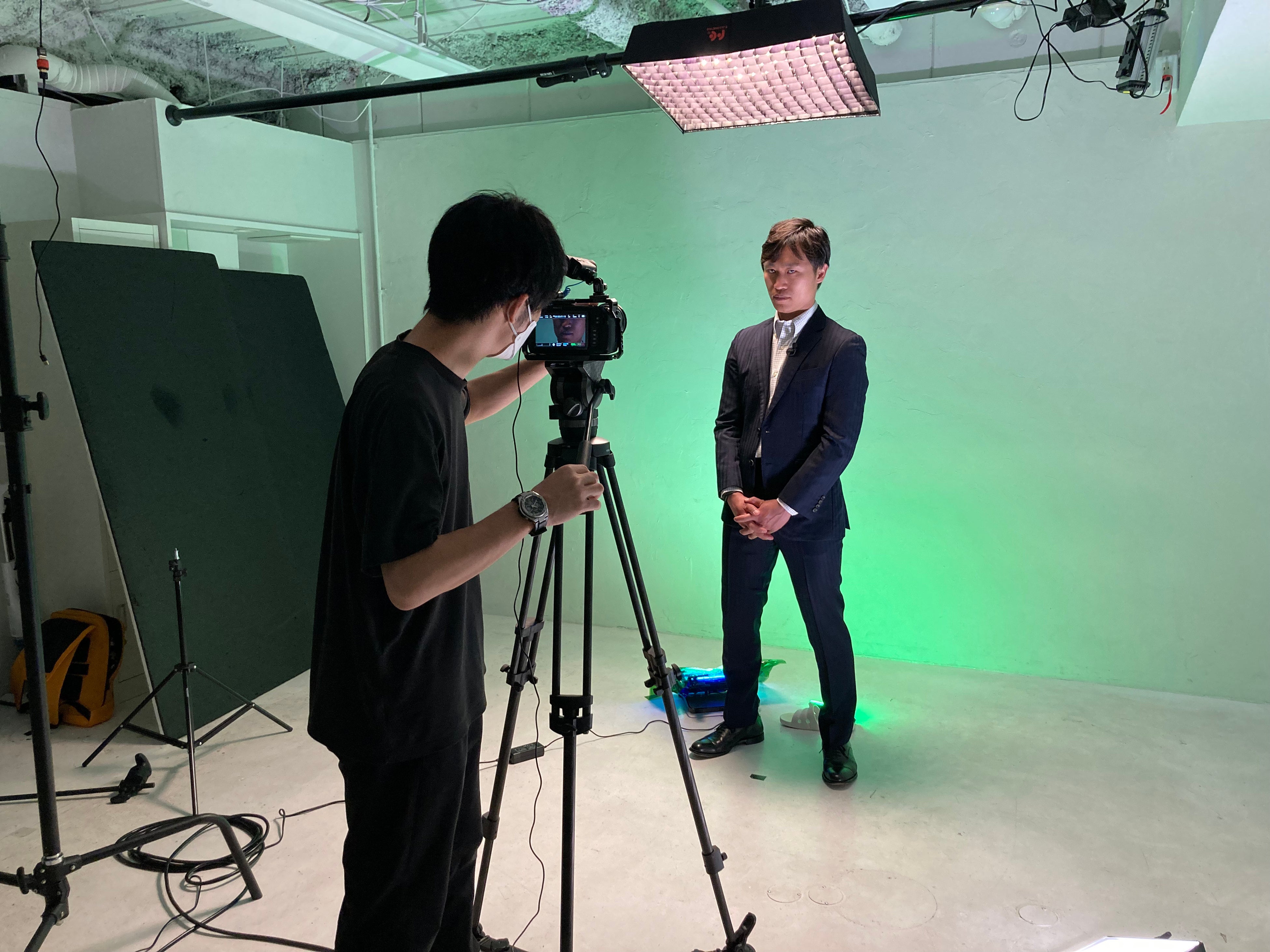 CEOメッセージの収録風景