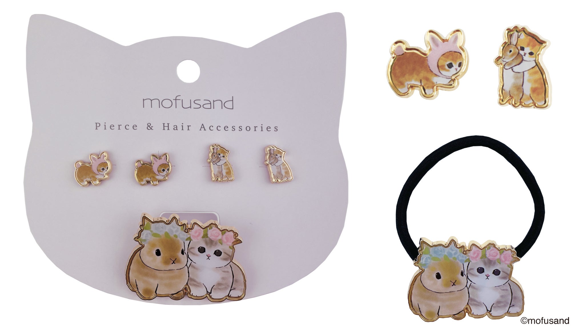 handmade ❁⃘*.゜ 編み物キャンディとデビルにゃんこの猫ピアス