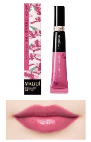 マキアージュ みずみずしい発色が続く美容液リップティントから花びら