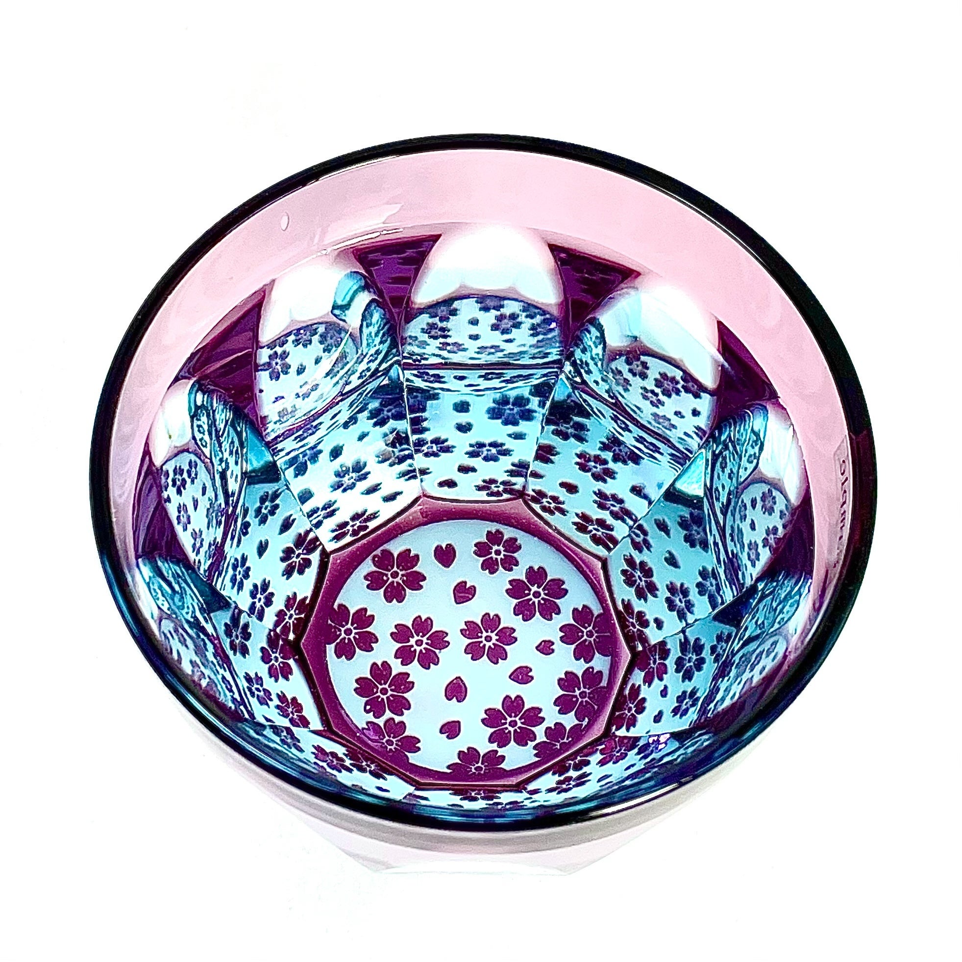 【数量限定品・サイン入り】和泉つばす展2 オリジナル江戸切子 桜 桜が咲く江戸切子に新作】砂切子サクラサク～舞う～ 2024年東京