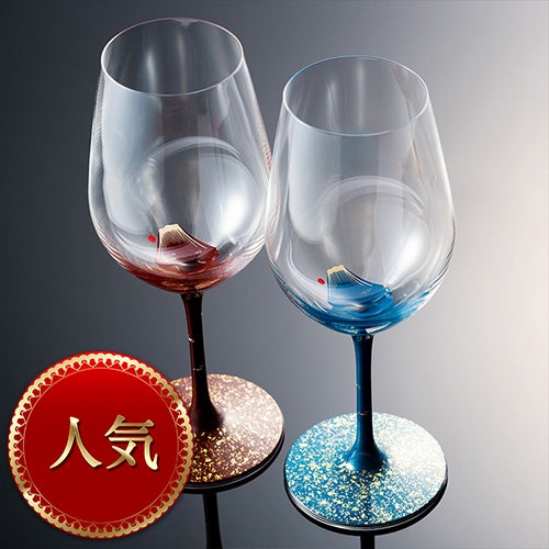  【丸三漆器】漆絵ワイングラス　11,000円(税込)