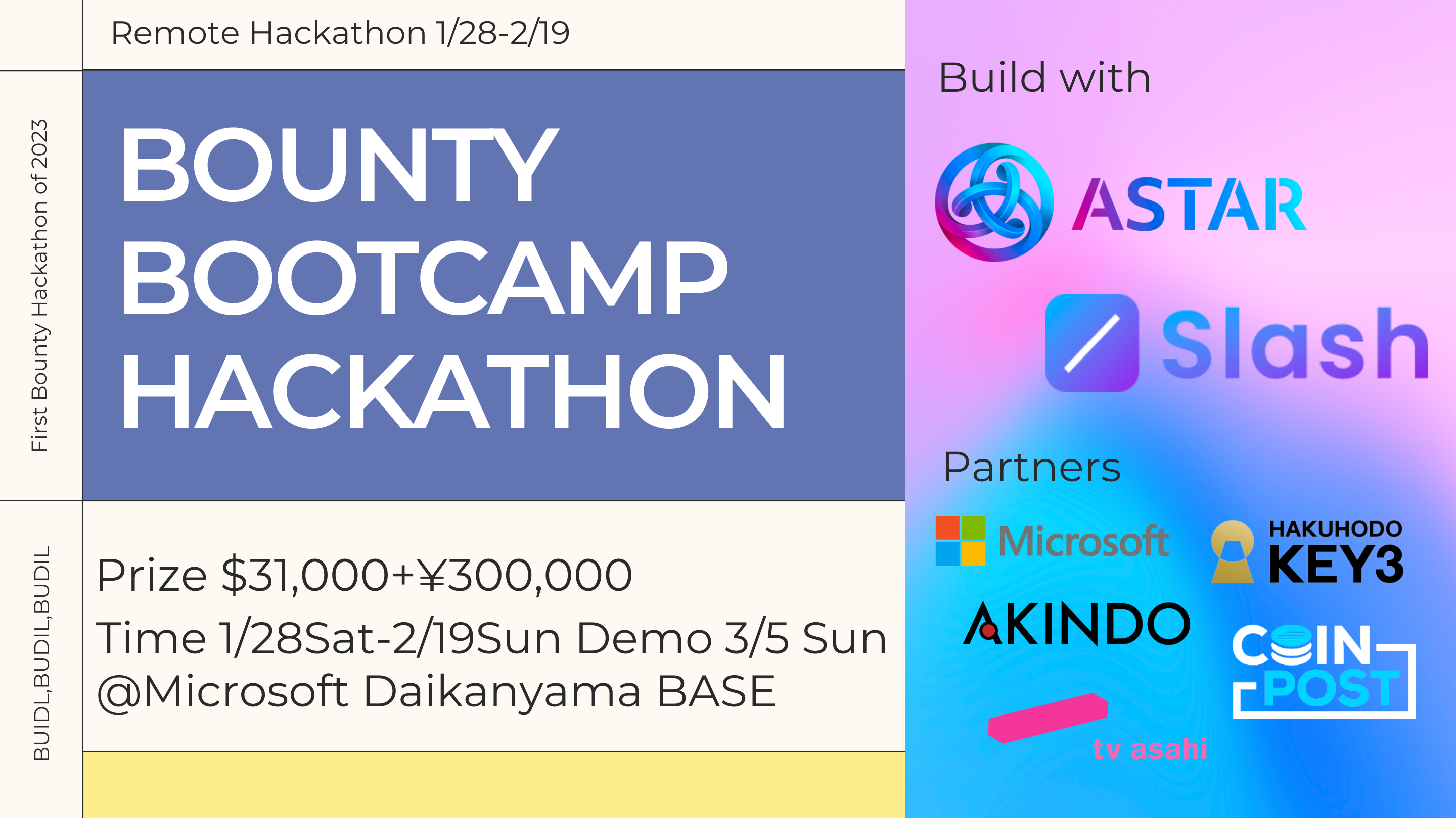 Astar × Slash Bounty Bootcamp Hackathon