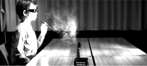 呼気の可視化実験