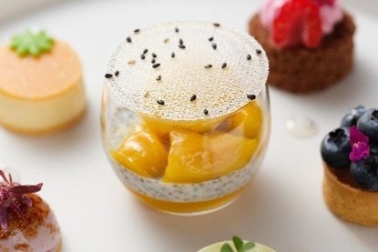 チアシードプリン マンゴーソテーマンゴーシャーベット