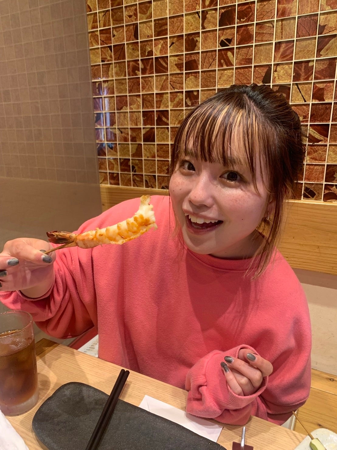 ラクトク ナビゲーター 小日向あおいがなんばの海老に感動