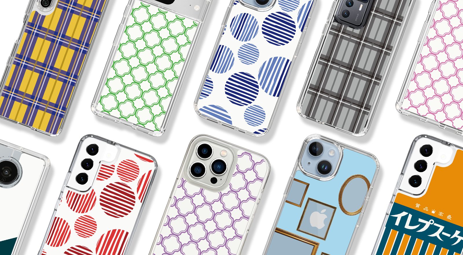 「CASEPLAYから30種類の新デザインのスマホケースが登場！94機種に対応し、オンデマンドプリントで自分らしいアクセサリーを手軽に。画面割れ補償サービスもあり。」