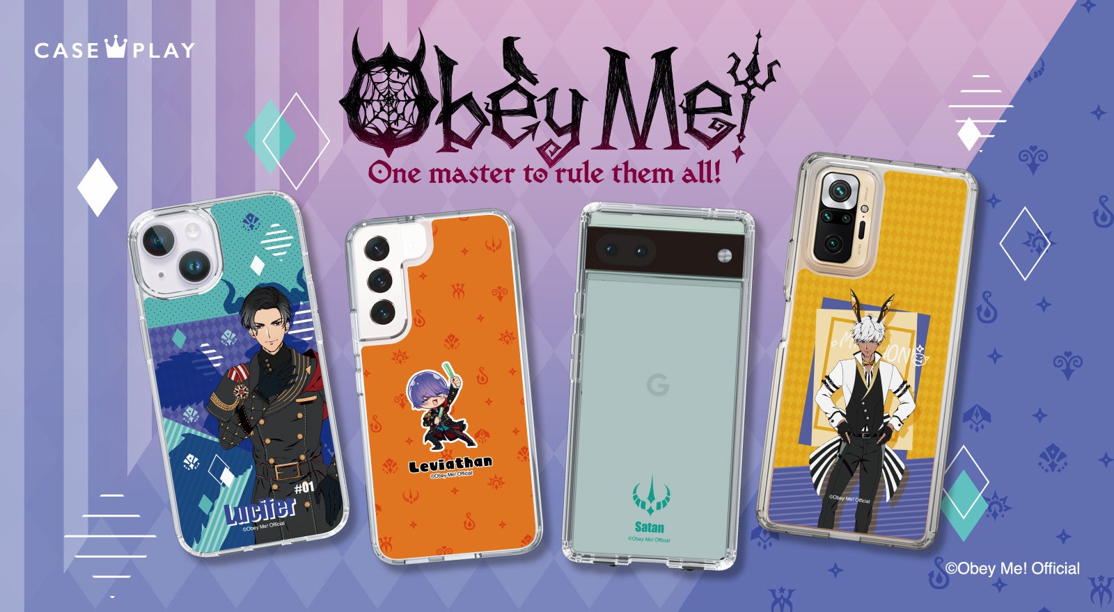 CASEPLAYから登場!『Obey Me!』『Obey Me! Nightbringer』のスマートフォンケースが豊富なアクセサリーと共に CASEPLAYから登場!『Obey Me!』『Obey Me! Nightbringer』のスマートフォンケースが豊富なアクセサリーと共に