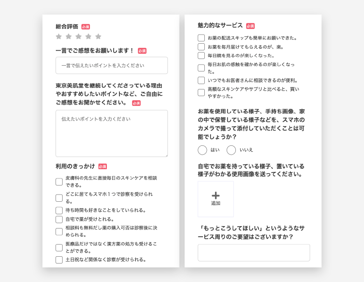 設問設計のイメージ