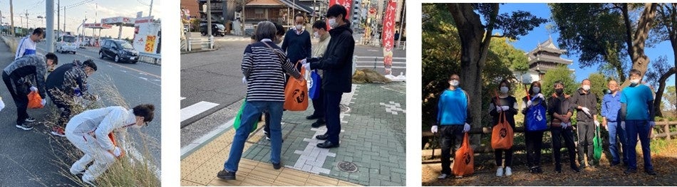 (左から）豊川製作所周辺、名古屋駅前周辺、碧南三河営業所周辺