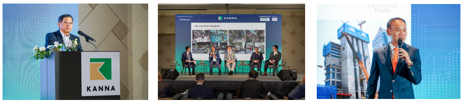 （左）Panasonic Solutions (Thailand) Co.,Ltd.伊藤 秀和 氏（中央）パネルディスカッションの様子（右）Project Planning Services PLC.CEO Phongthon Tharachai氏