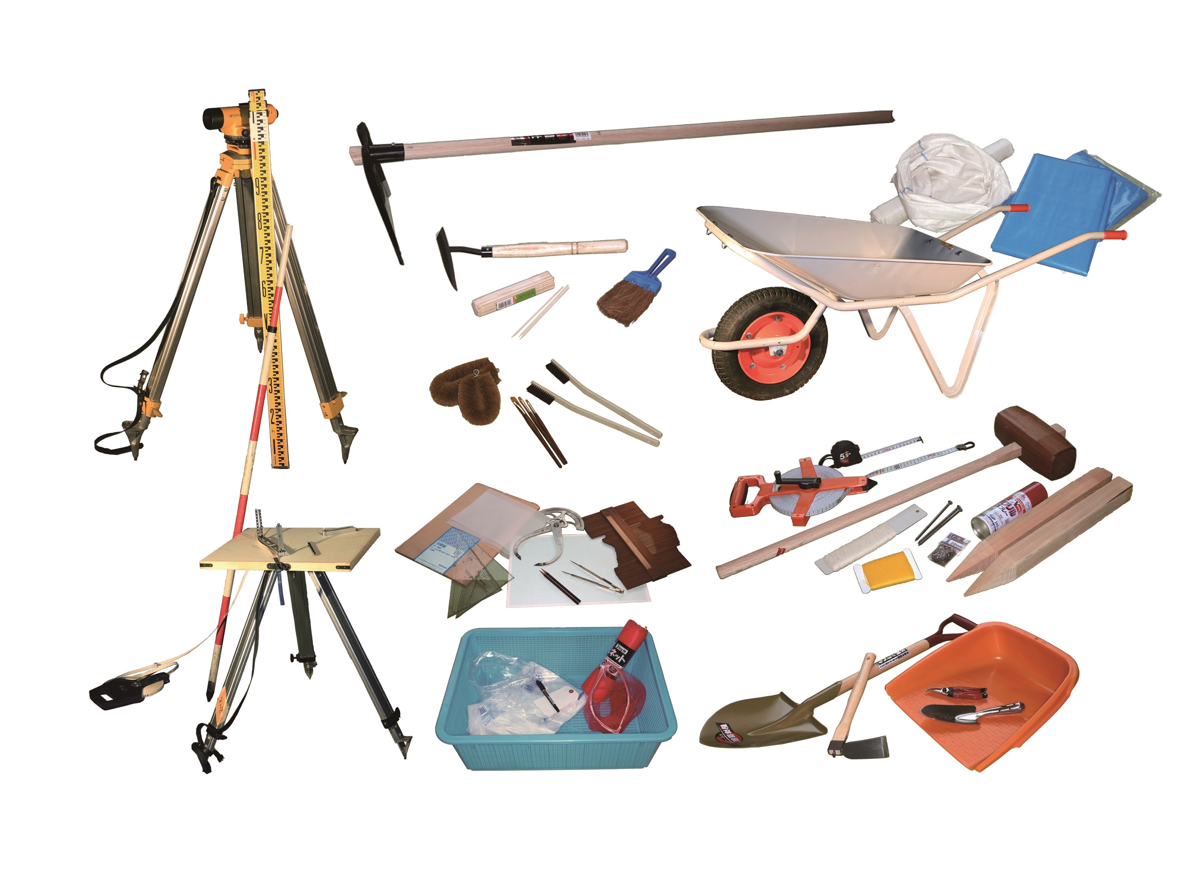 考古学者があつかう多様な道具を紹介