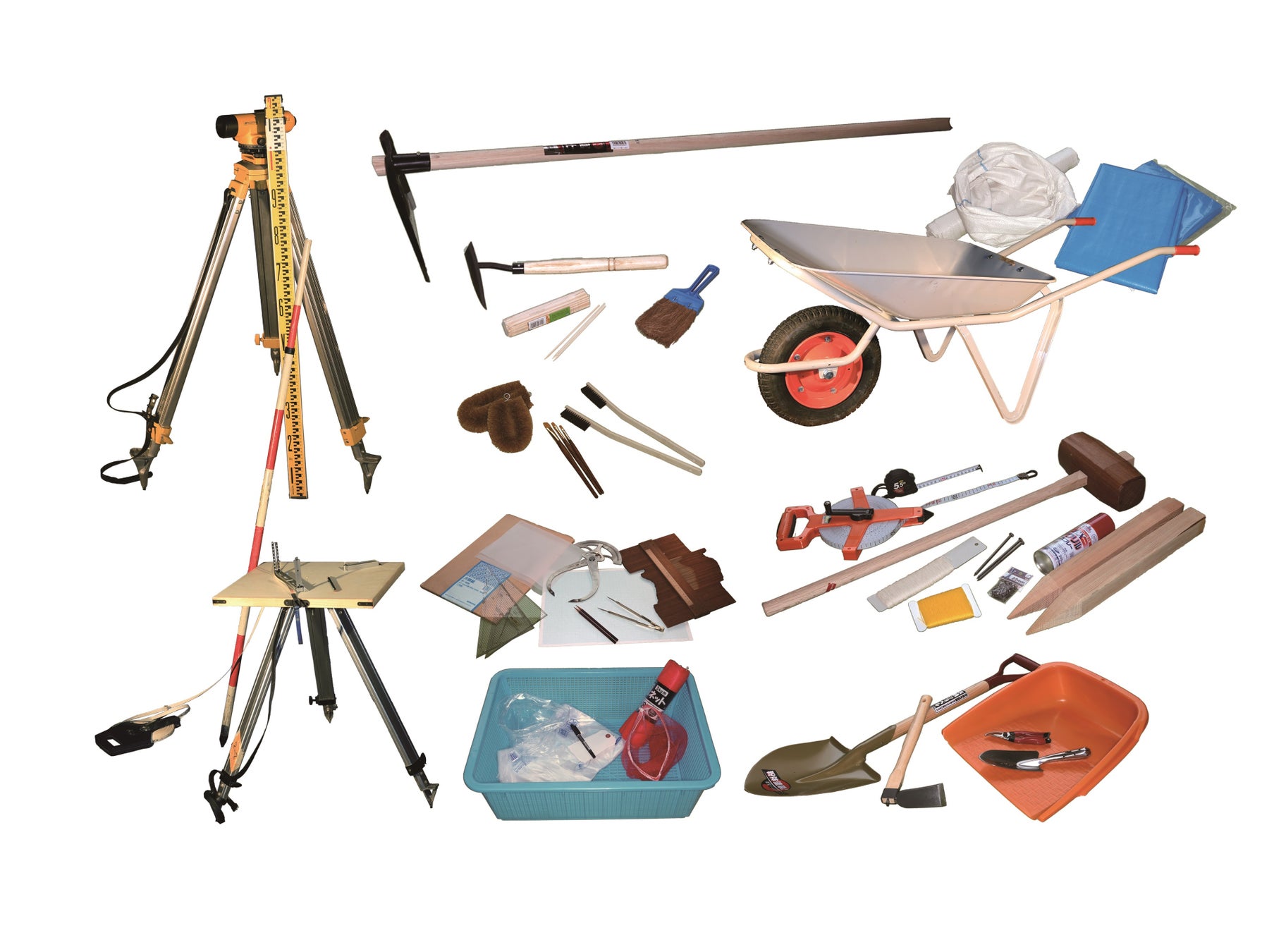 考古学者があつかう多様な道具を紹介