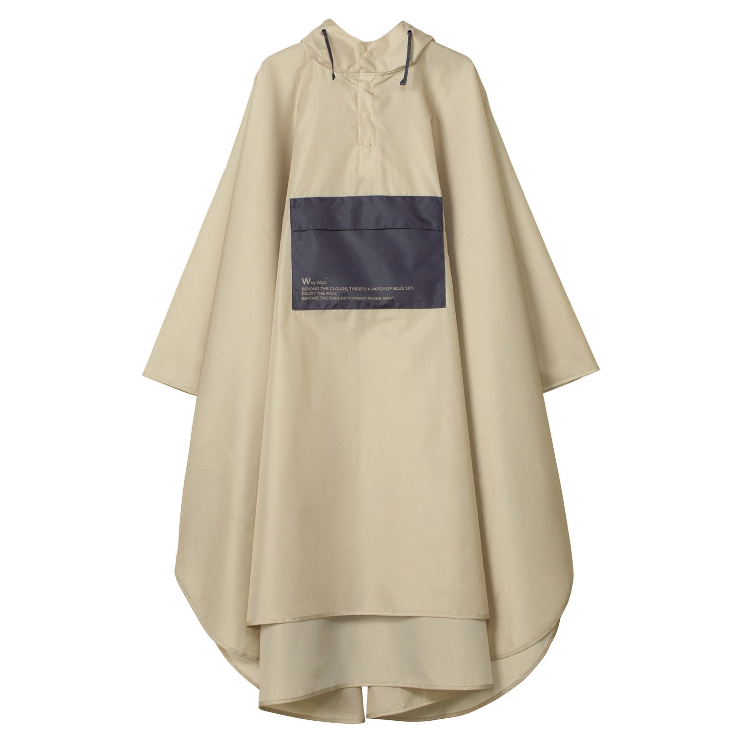 バイカラーパッカブルレインポンチョユニセックス