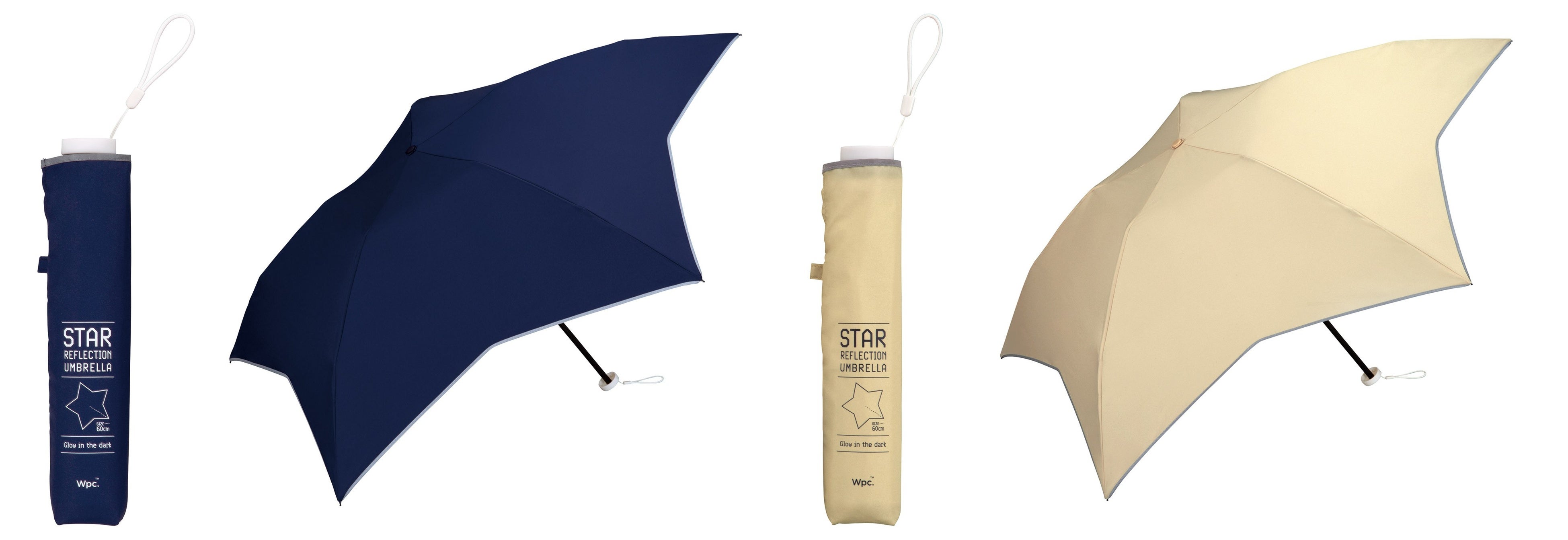 車のライトなどに反射して視認性を高める 傘のパイピングに高輝度反射