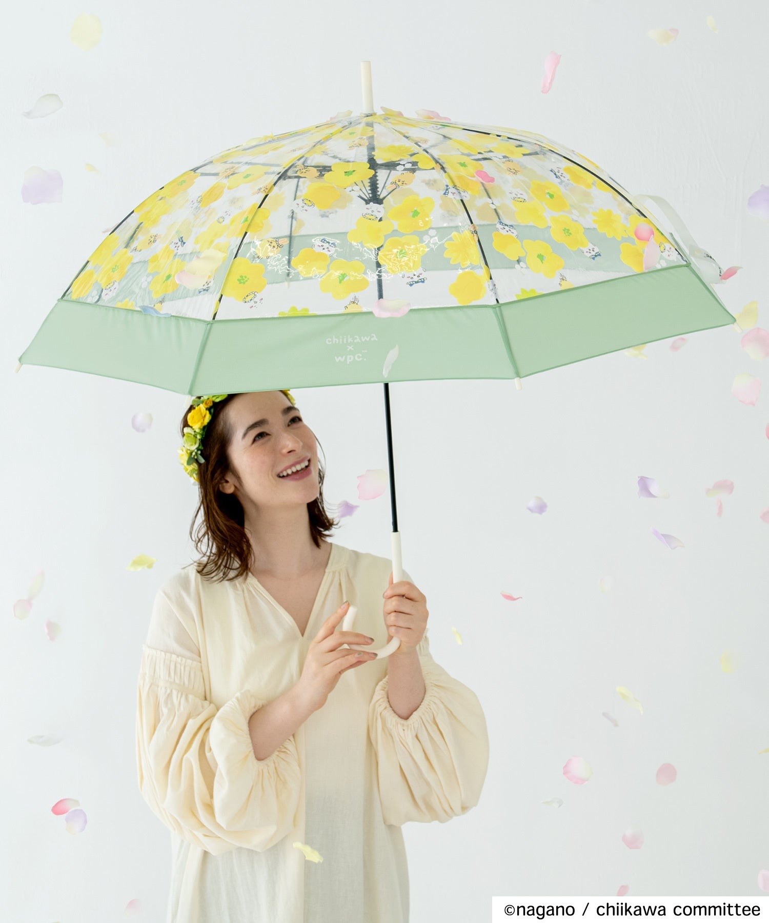 【happy⭐︎】Wpc.  傘 ちいかわ コラボ    花かんむり　ねむい 58622-178-