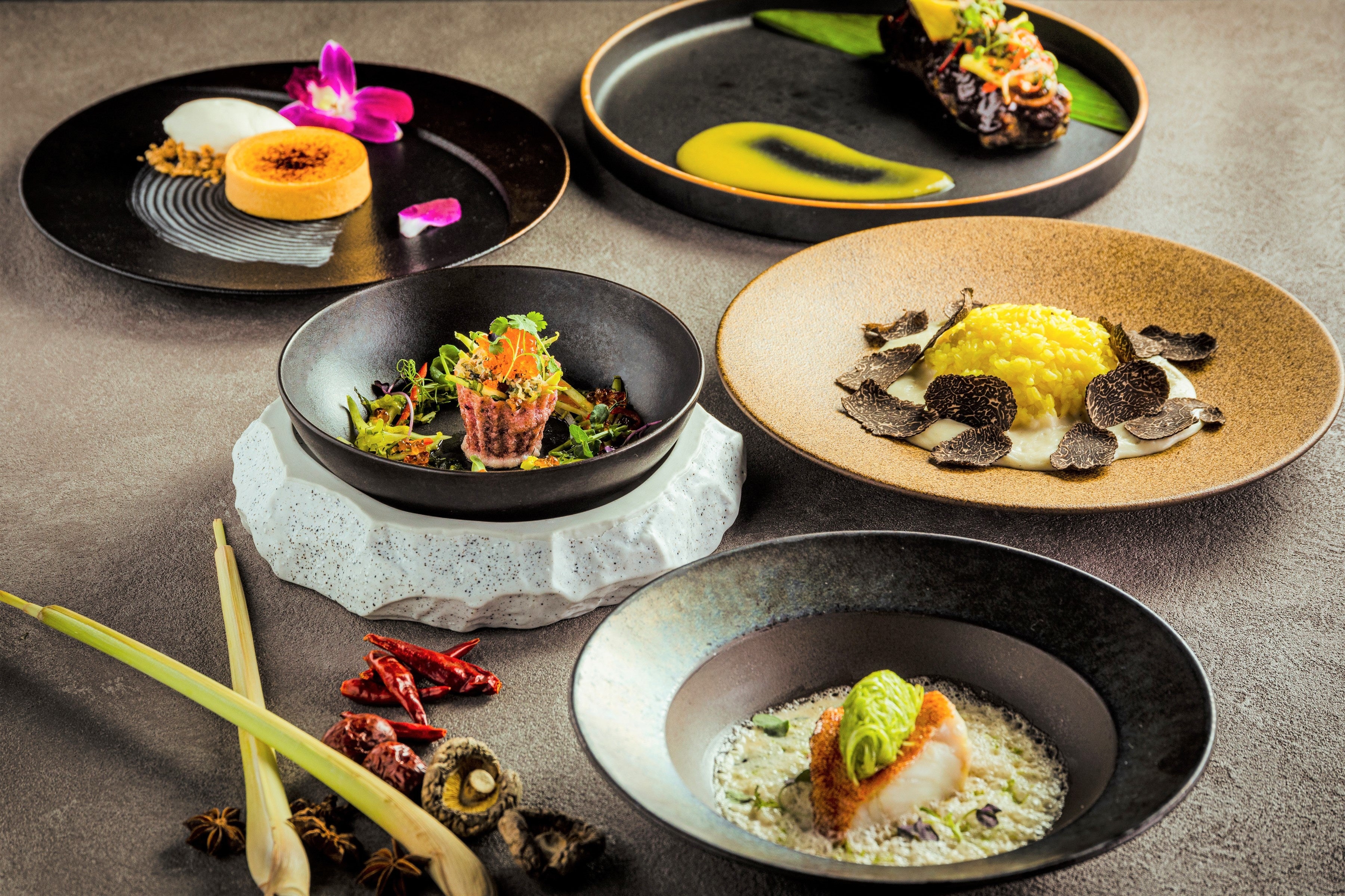 ５品のディナーコース