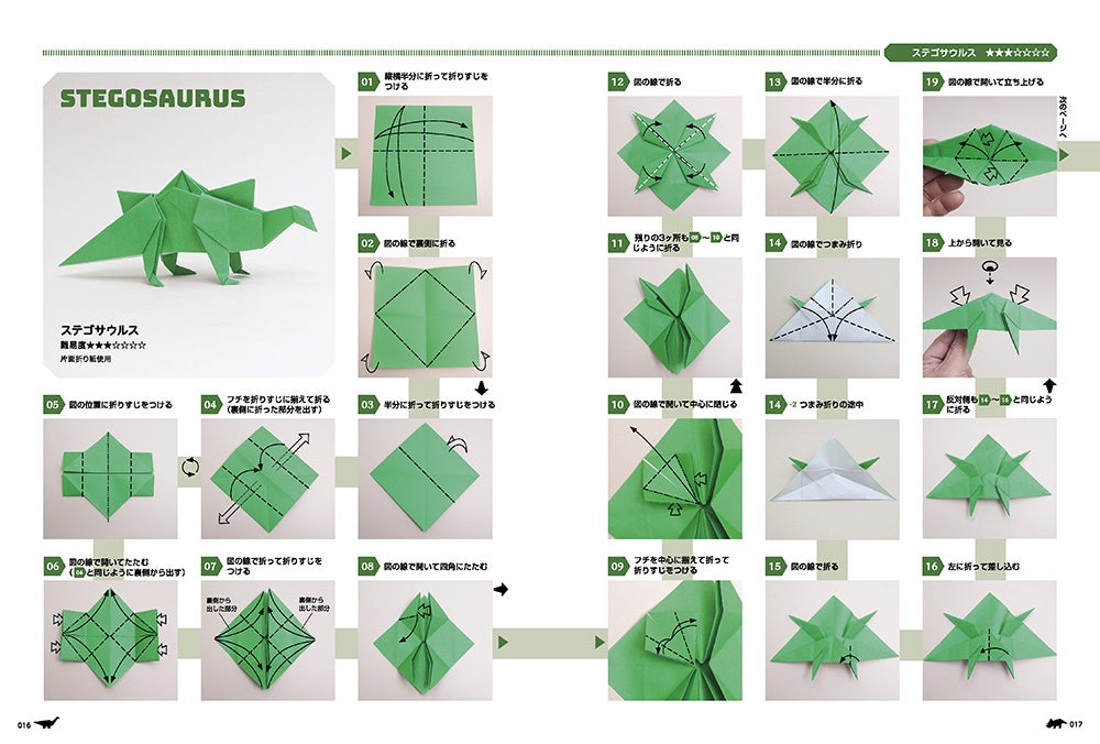 折り紙恐竜の世界へようこそ 切らずに1枚で折る 折り紙恐竜と伝説の生物たち オリガミアドベンチャーランド 発売 株式会社インプレスホールディングスのプレスリリース
