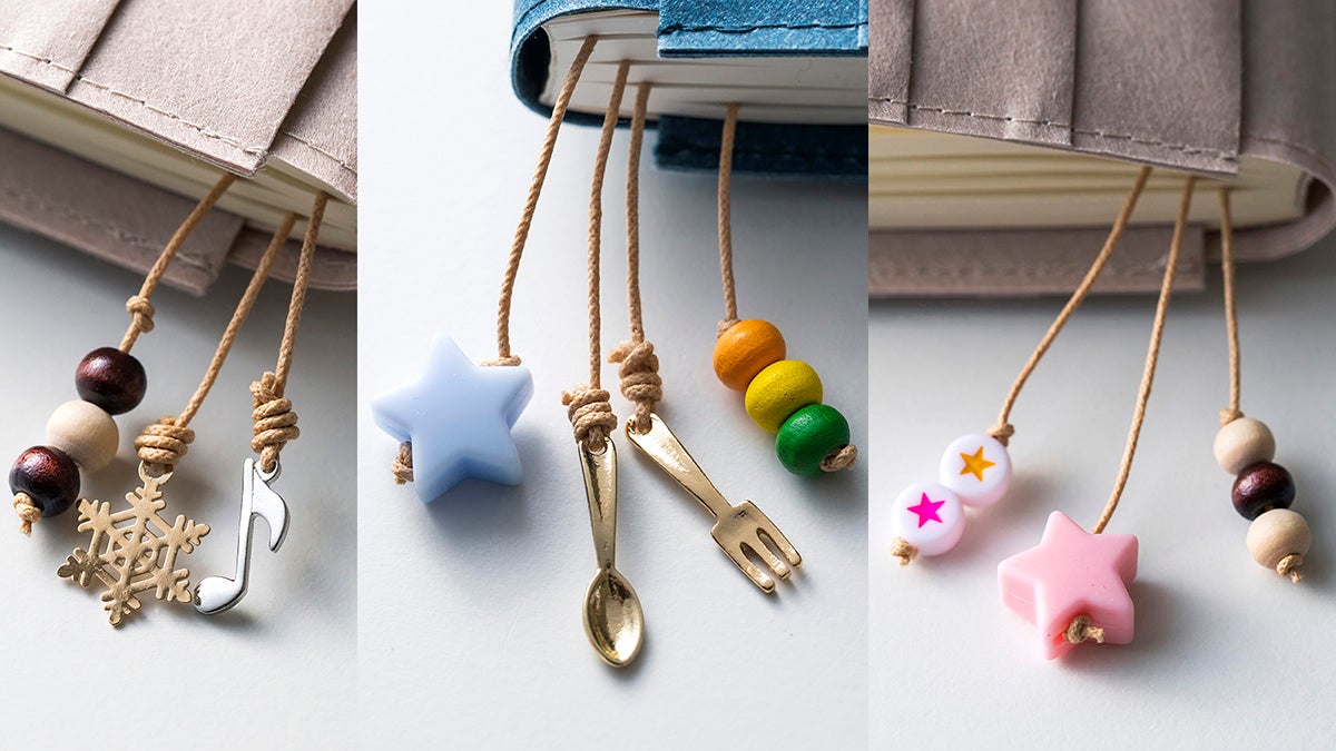 追加のしおり紐やチャームも思いのまま