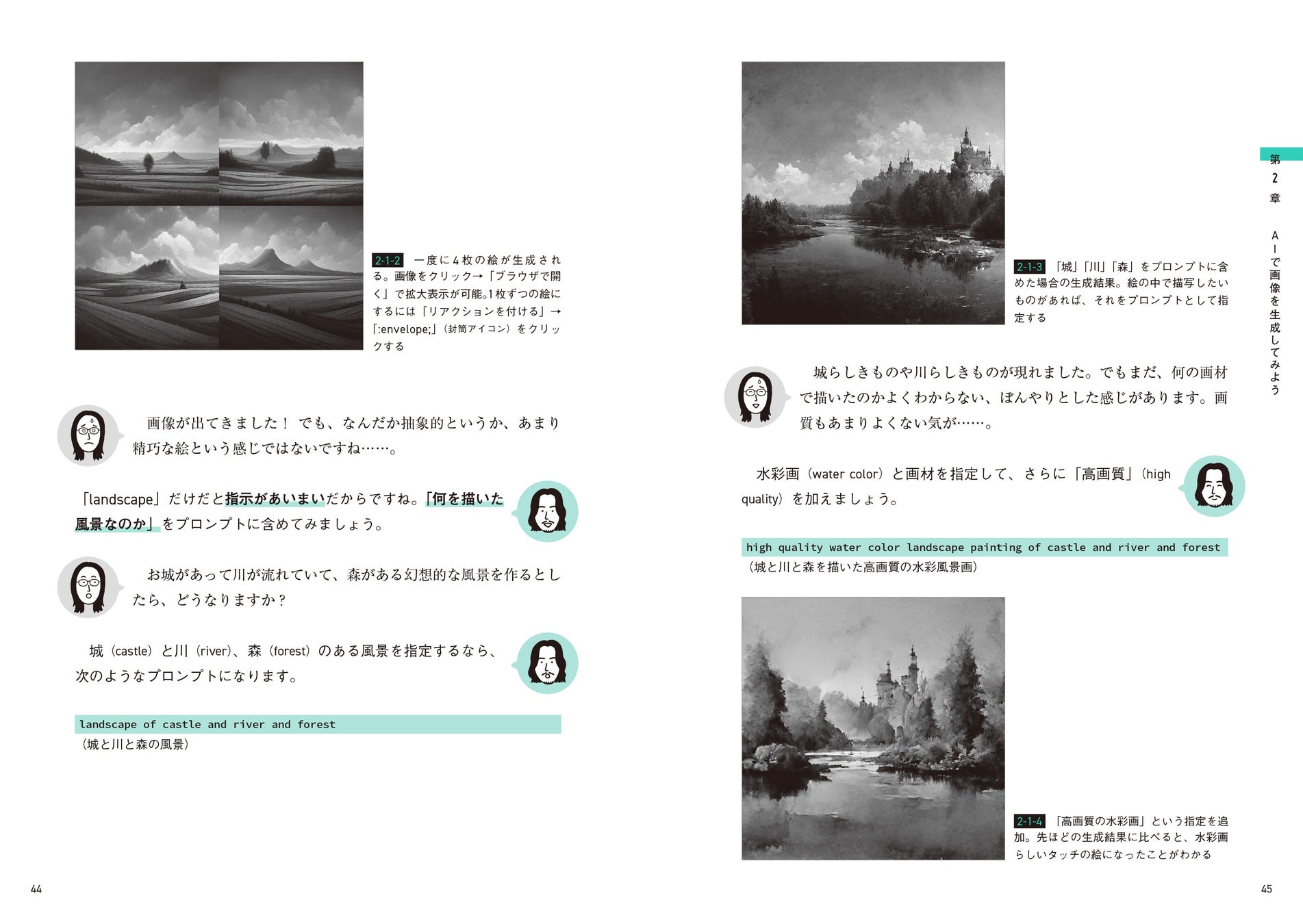 画像の生成に使う文章(プロンプト)を紹介しながら、実際に生成する工程も解説