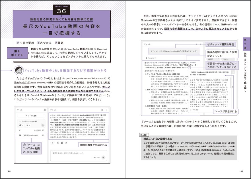 各推し技には「整理」「要約」「分析」「生成」などの用途タグを掲載。“やりたいこと”から活用法を探せます