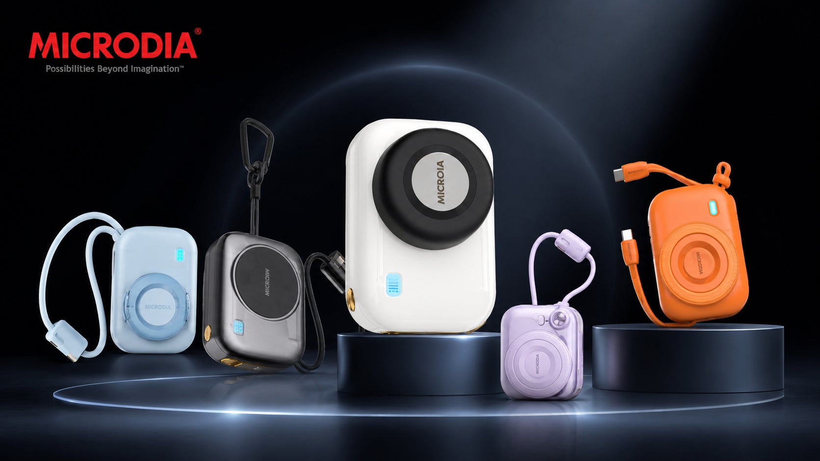 ケーブルを忘れても充電できる。MICRODIA、USB-C・Lightning内蔵 ケーブルを忘れても充電できる。MICRODIA、USB-C・Lightning内蔵