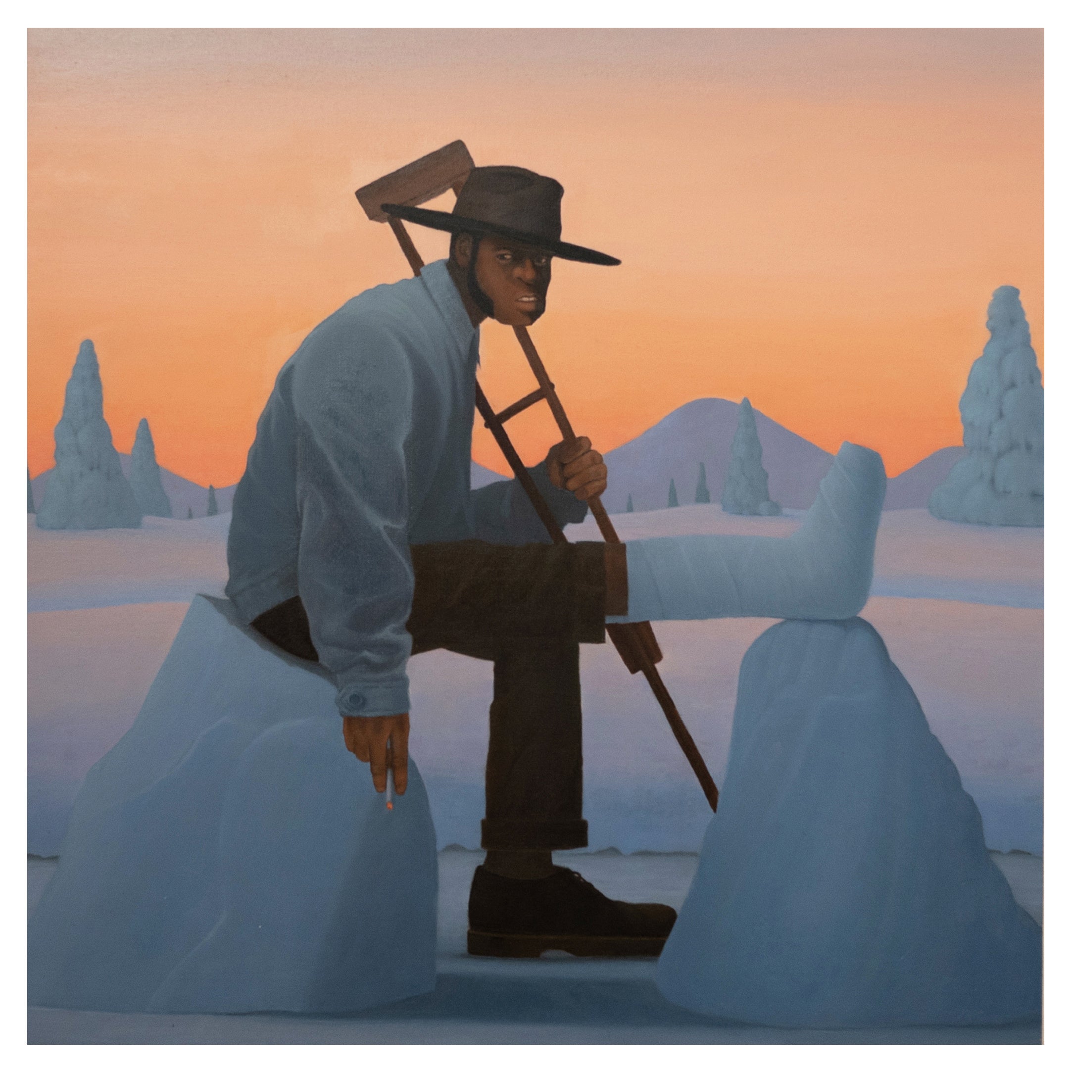 HOMAGE NO.2（冬景色） oil on canvas, 652×652mm