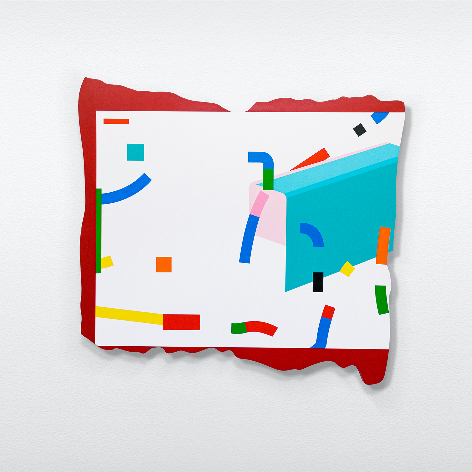 《滴と円弧_03》2021、木製パネルにアクリル、845×910mm（参考作品）