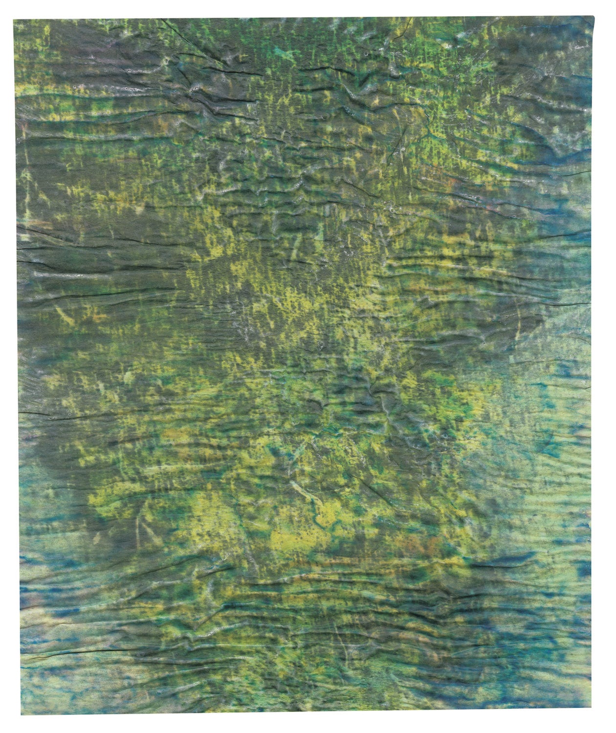 「ソラリスの襞」　紙と土による襞のドローイング　2022年