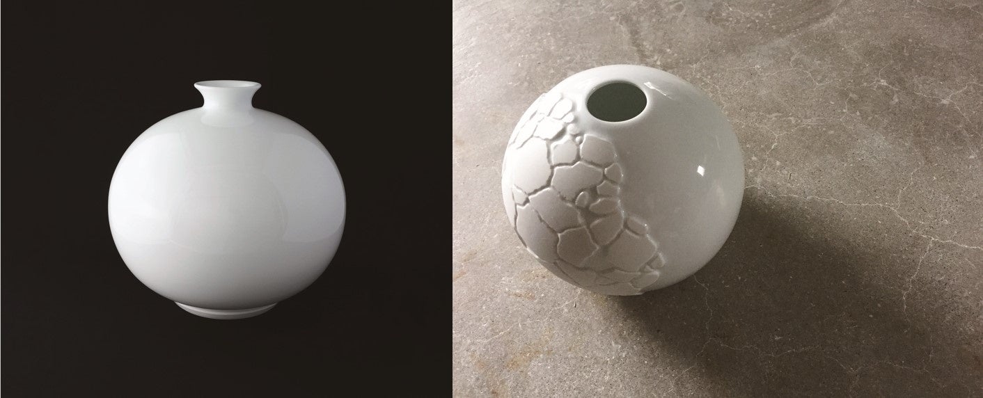 左から:井上萬二作品、井上祐希作品