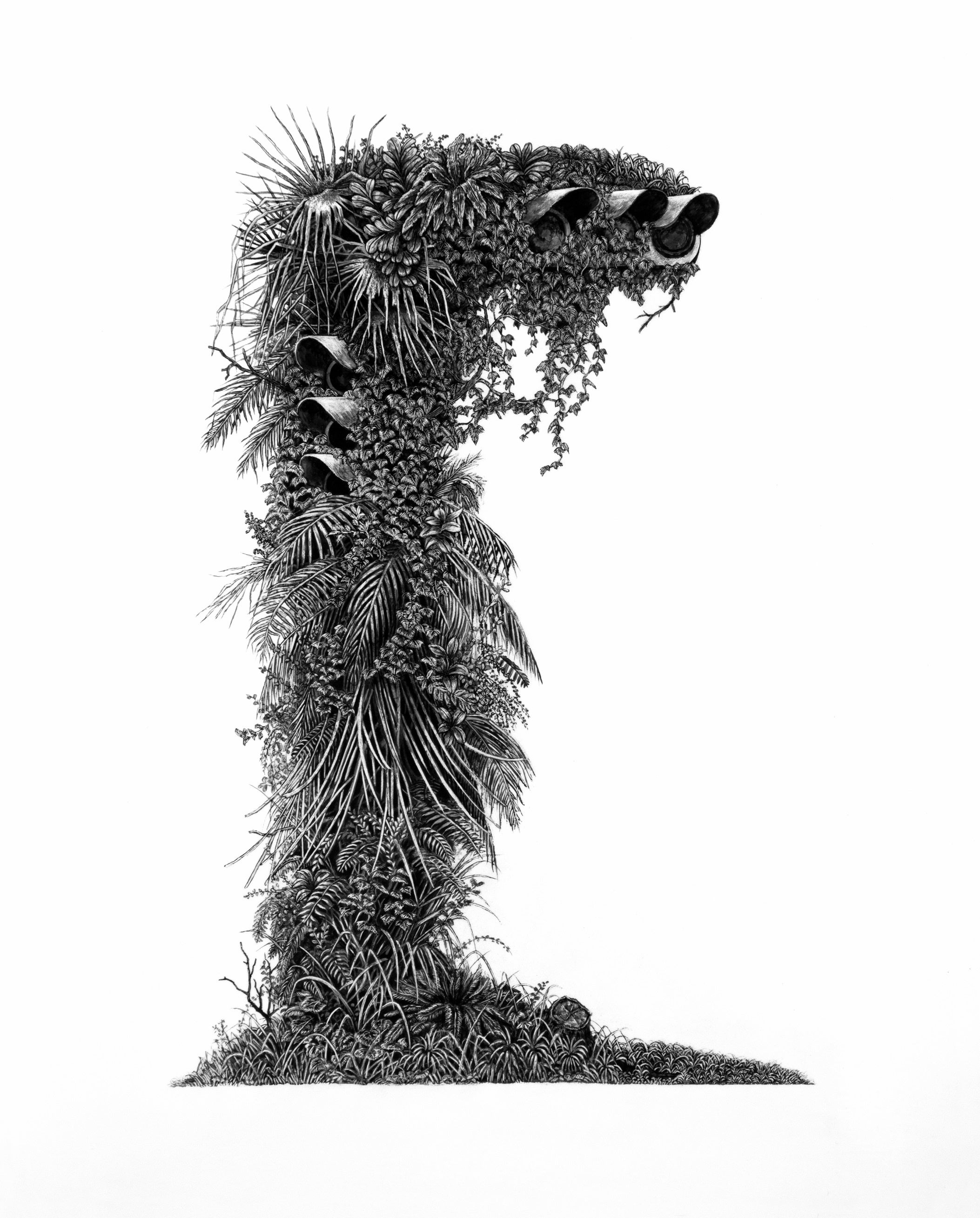 「anomaly」 273x220mm／2021／Gouache,lacquer on wood panel