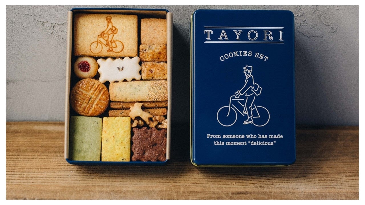 TAYORIオリジナルクッキー缶 ＜紺缶＞