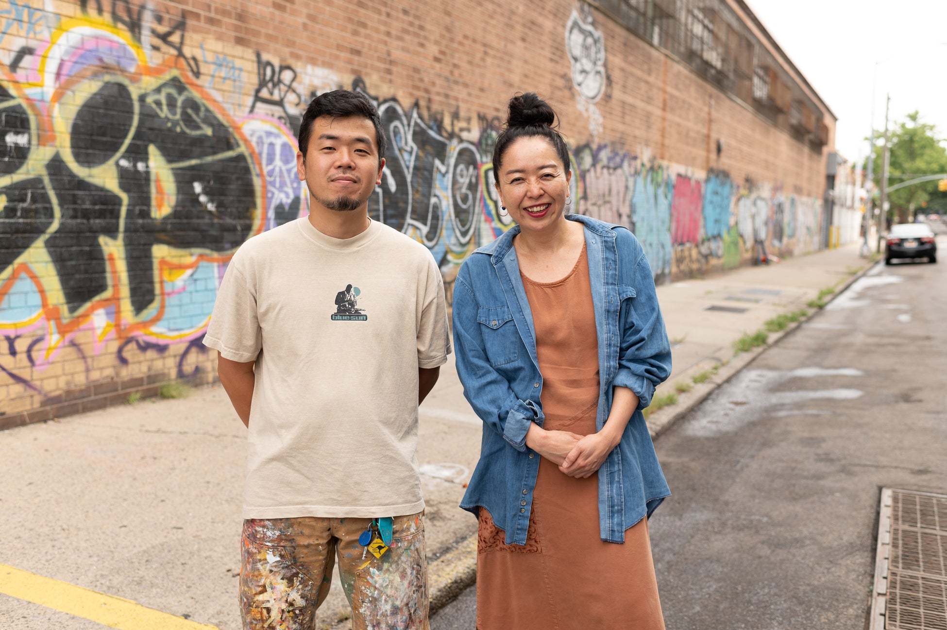 岡安秀士(左)とShino Takeda(右) 撮影=GION