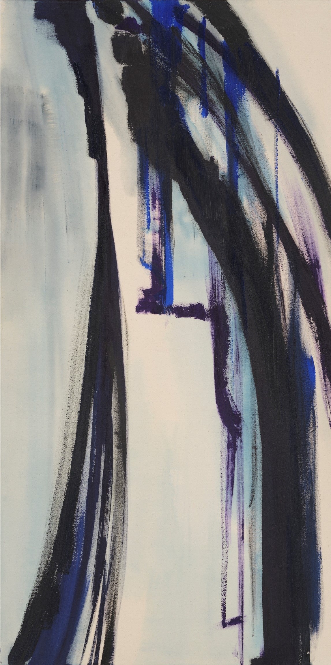 タイトル：View, A River, No.01, 2022／制作年：2022素材：顔料、アクリル、その他、キャンバス／サイズ：H194×W97cm／©︎Miyuki Tsugami／撮影：三嶋一路／Courtesy of ANOMALY